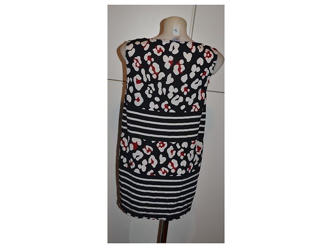 Red Valentino Vestido Estampado de Leopardo y Rayas - vista 4