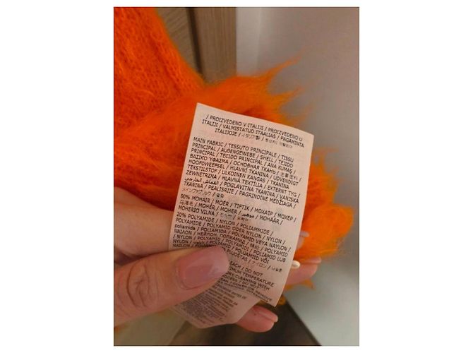 Jil Sander Mohair Polo Mini-Kleid Orange - Ansicht 3