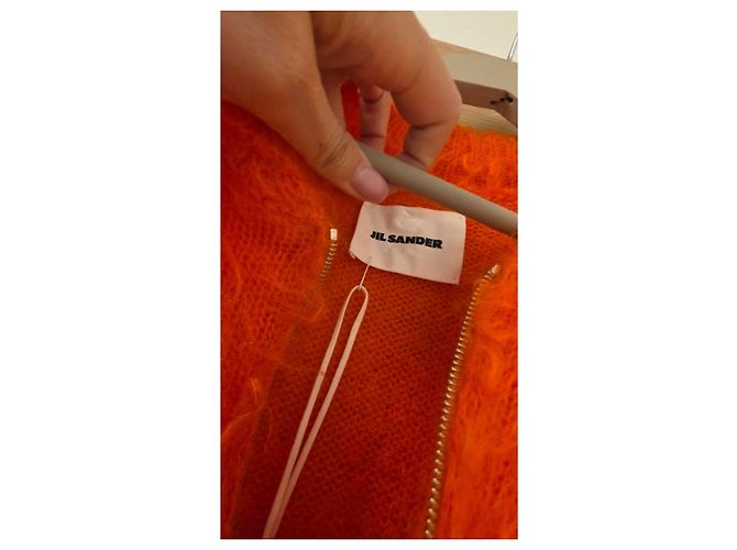 Jil Sander Mohair Polo Mini-Kleid Orange - Ansicht 4