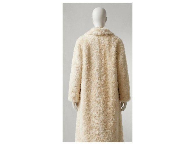 Jil Sander Abrigo largo de piel sintética y mohair - vista 4