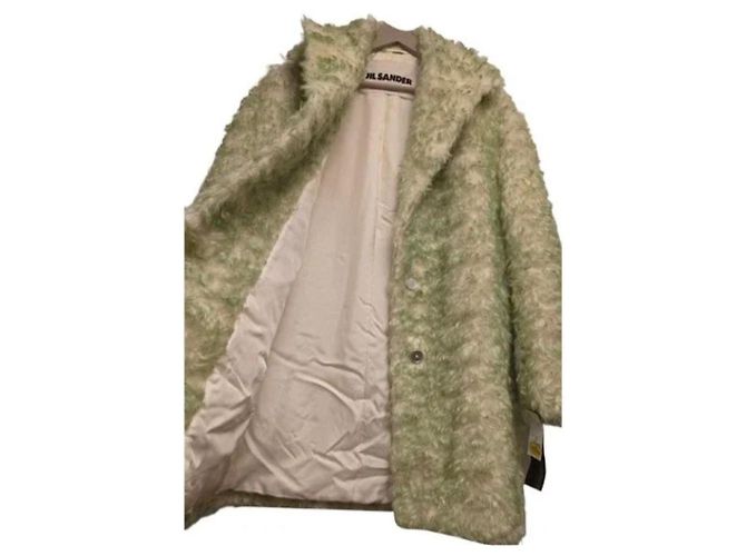 Abrigo Jil Sander de mohair de pelo largo - Verde Pistacho - vista 3