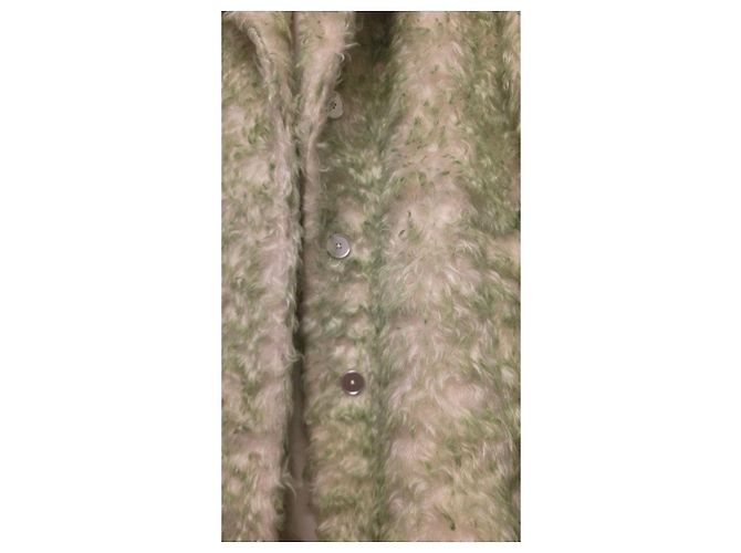 Abrigo Jil Sander de mohair de pelo largo - Verde Pistacho - vista 6