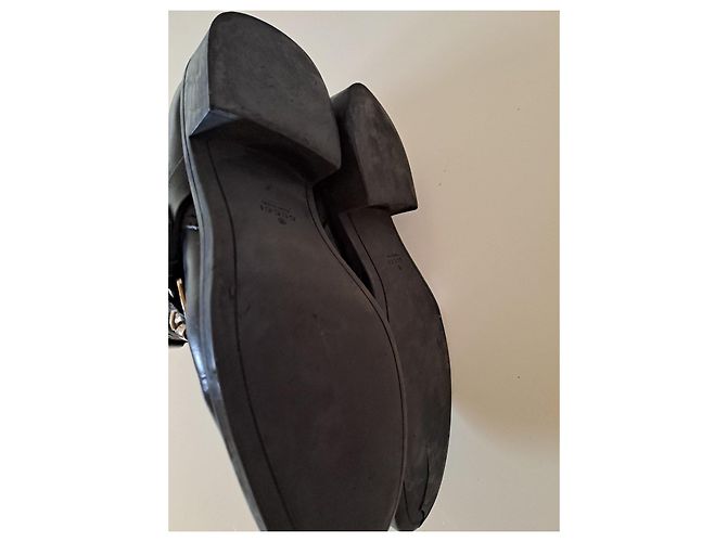 Gucci Leder-Bikerstiefeletten Schwarz GG Monogramm - Ansicht 10