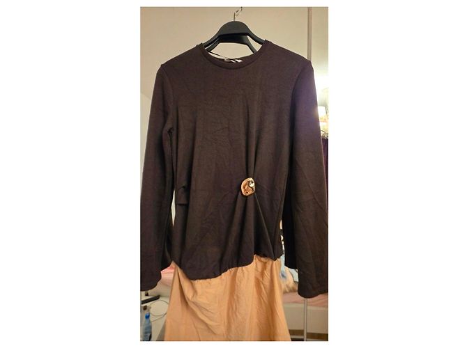 Abito lungo Zara marrone e beige - vista 2