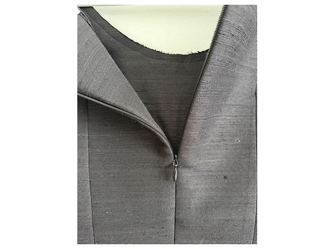 Autre Marque GIA STUDIOS Top de seda negro con flecos metálicos - vista 8