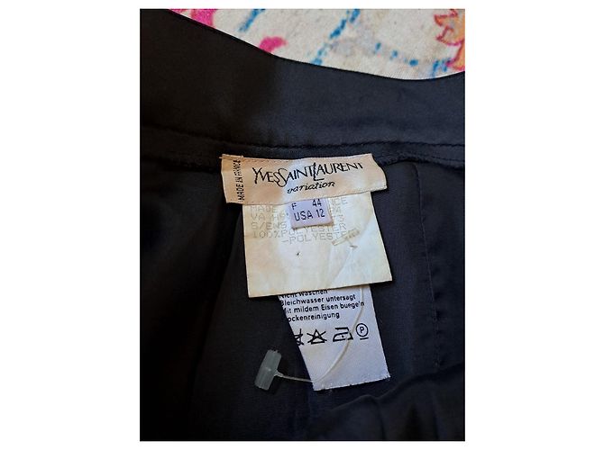 Yves Saint Laurent schwarzer Bleistiftrock aus Polyester - Ansicht 2