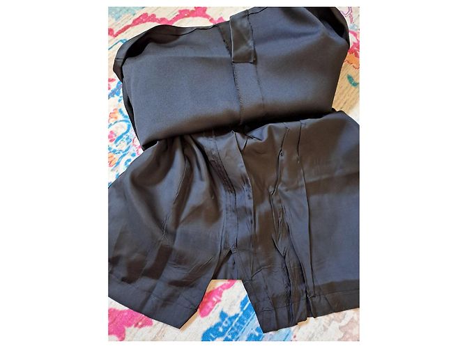 Yves Saint Laurent schwarzer Bleistiftrock aus Polyester - Ansicht 3