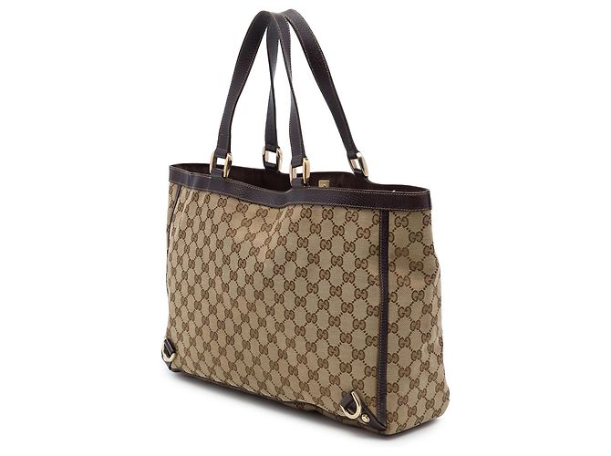 Borsa Tote Gucci GG Canvas Abbey D Ring Beige - vista 2