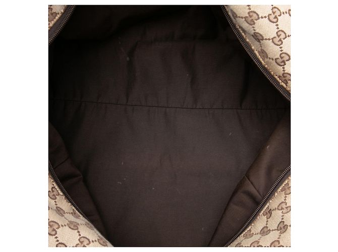 Borsa Duffle Gucci GG Canvas Web Beige - vista 4