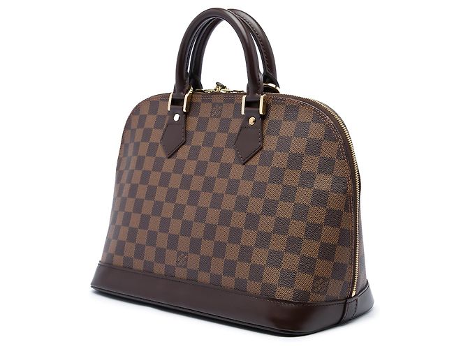 Borsa Louis Vuitton Alma MM Damier Ebene Marrone - vista 2