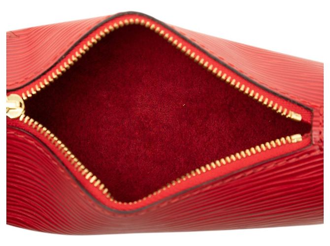 Borsa Louis Vuitton Epi Pochette Papillon rossa - vista 4
