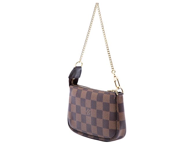 Borsa a mano Louis Vuitton Damier Ebene Mini Pochette Accessoires Marrone - vista 2