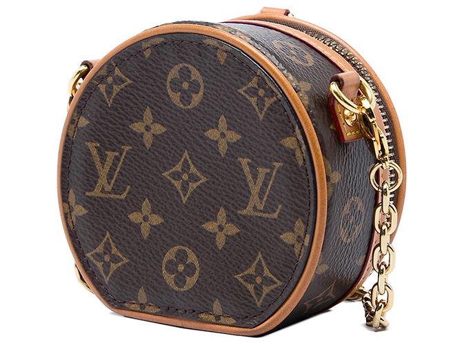 Collana borsa Mini Boite Chapeau Louis Vuitton Monogram marrone - vista 2
