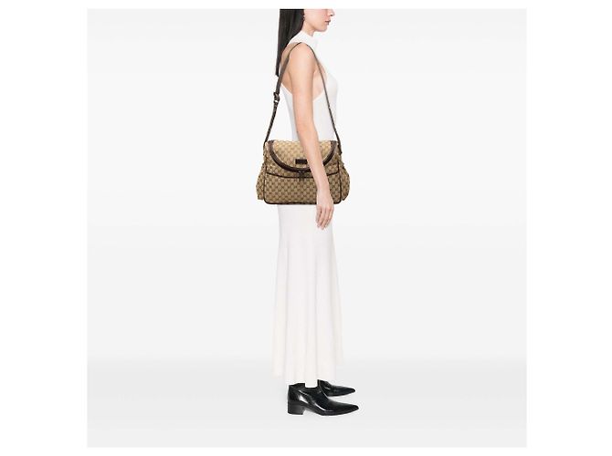 Borsa fasciatoio Gucci GG Canvas Beige - vista 6