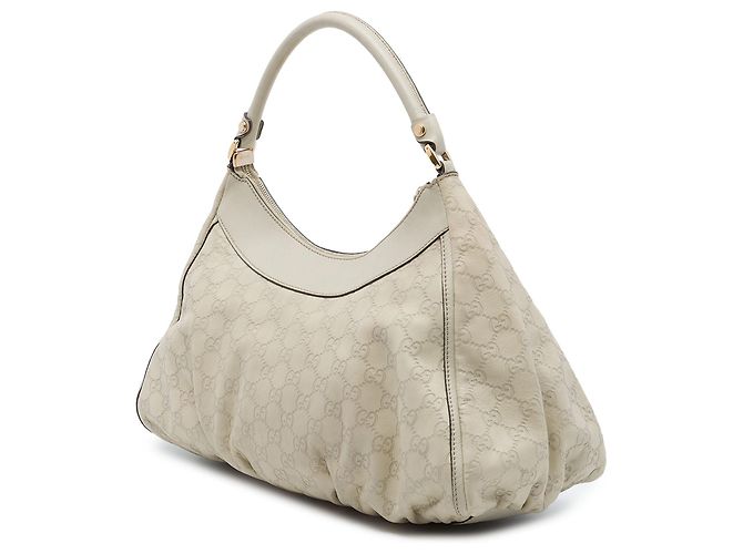 Borsa a tracolla Gucci Guccissima Abbey D Ring Bianca - vista 2