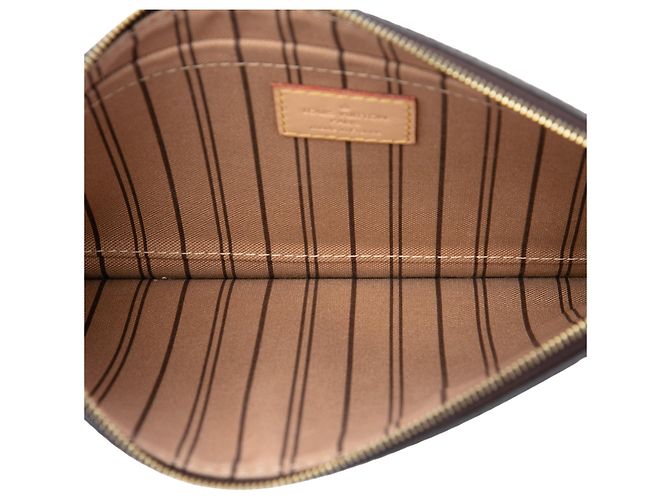Bolso Louis Vuitton Monogram Neverfull Pouch MM Marrón - vista 4