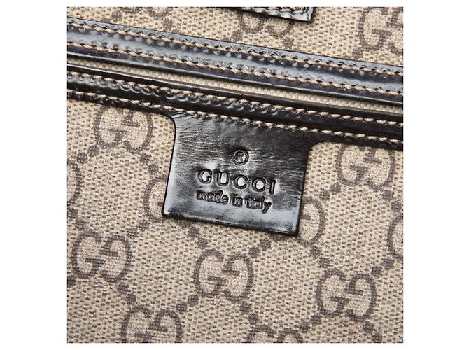 Tote Gucci Medium GG Supreme Tattoo Heart Joy Beige - vista 5