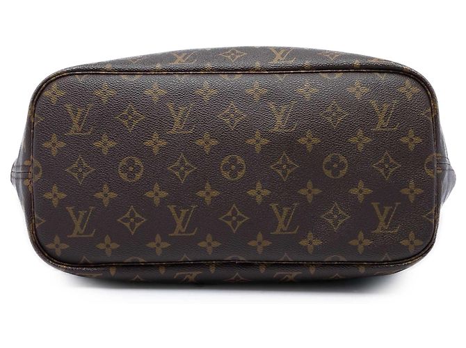 Borsa Tote Louis Vuitton Monogram Neverfull MM Marrone - vista 3