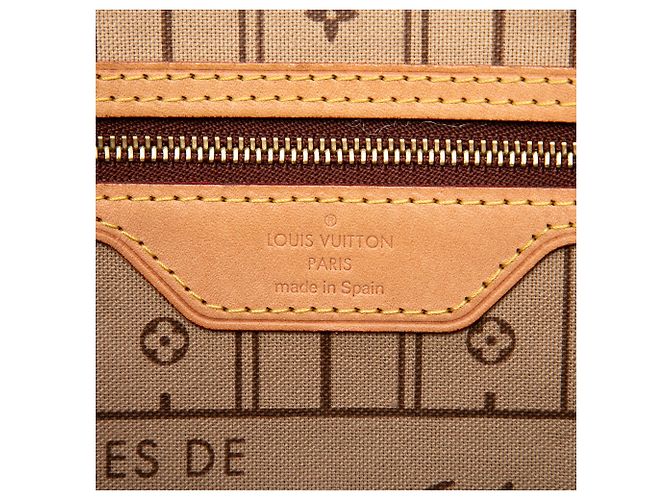 Borsa Tote Louis Vuitton Monogram Neverfull MM Marrone - vista 5