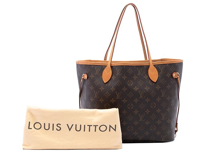 Borsa Tote Louis Vuitton Monogram Neverfull MM Marrone - vista 7