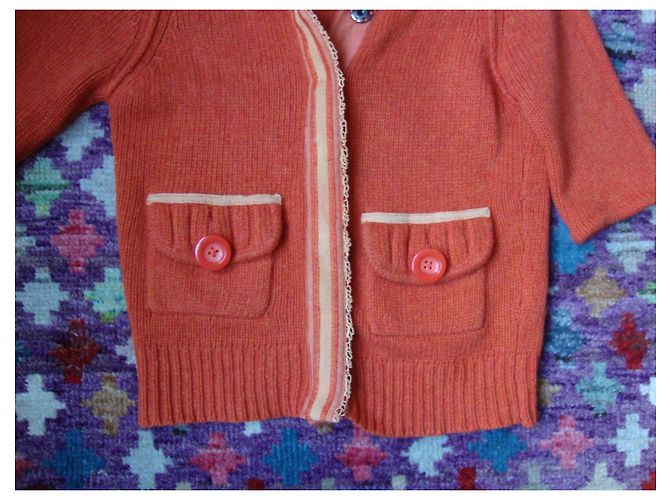 Essentiel Antwerp Strickjacke in Orange - Ansicht 6