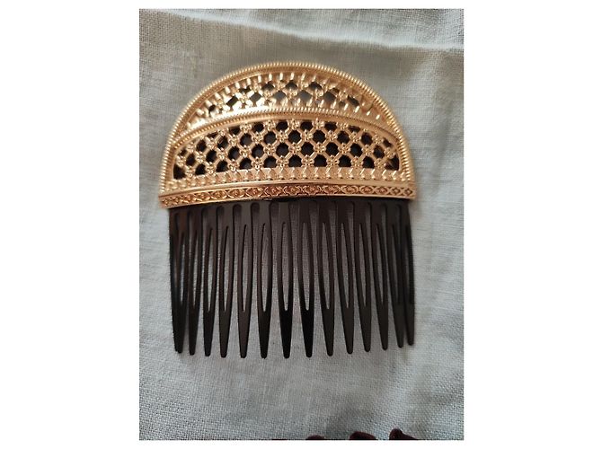 Dolce & Gabbana Pettine per Capelli in Metallo Dorato - vista 2