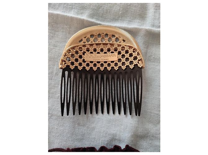 Dolce & Gabbana Pettine per Capelli in Metallo Dorato - vista 3