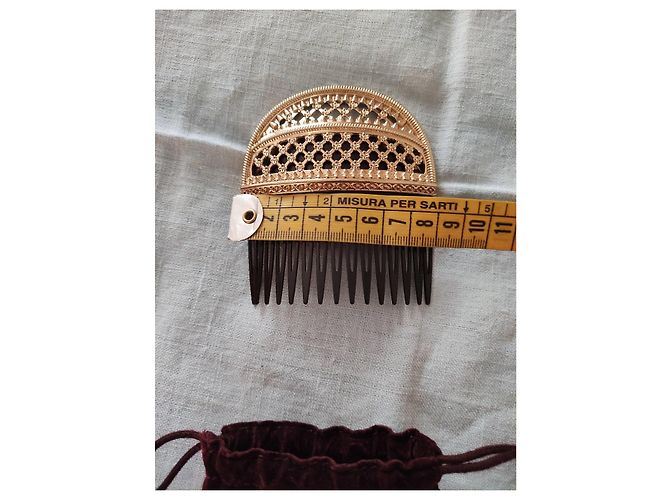 Dolce & Gabbana Pettine per Capelli in Metallo Dorato - vista 4