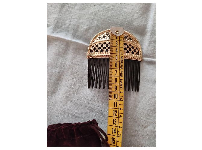 Dolce & Gabbana Pettine per Capelli in Metallo Dorato - vista 5
