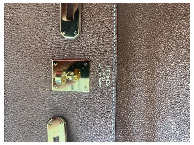 Hermès Hermes Borsa Kelly Pelle Marrone - vista 2