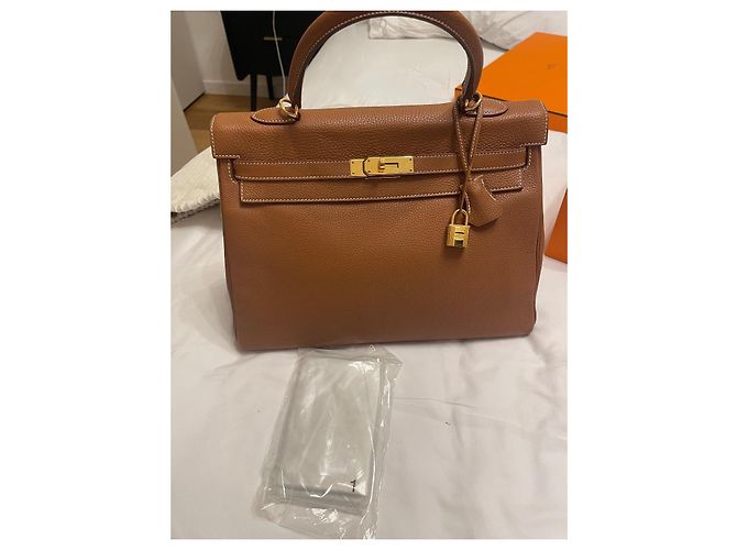 Hermès Hermes Borsa Kelly Pelle Marrone - vista 5
