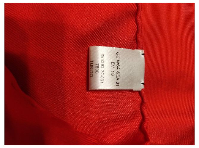 Gucci Seidenschal rot 90x90 - Ansicht 3
