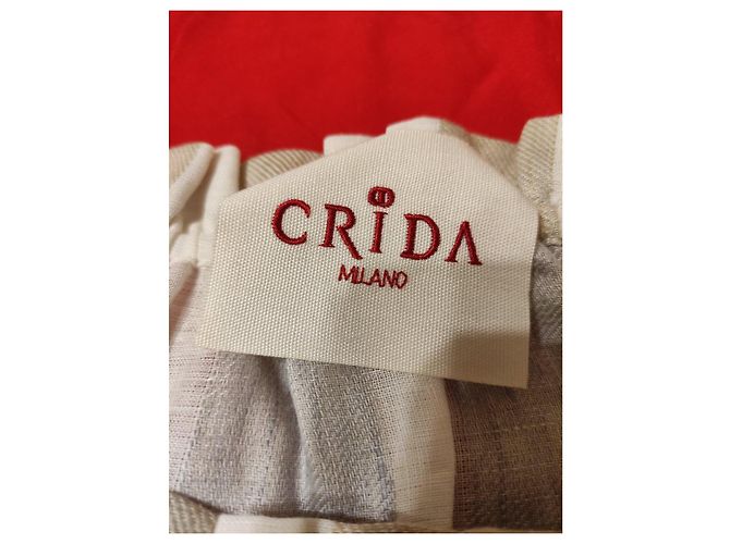 Autre Marque Crida Gestreiftes langes Leinenkleid - Ansicht 4