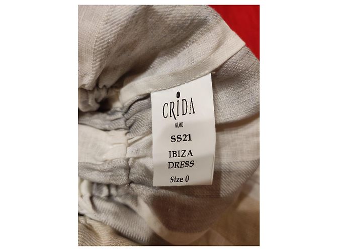 Autre Marque Crida Gestreiftes langes Leinenkleid - Ansicht 6
