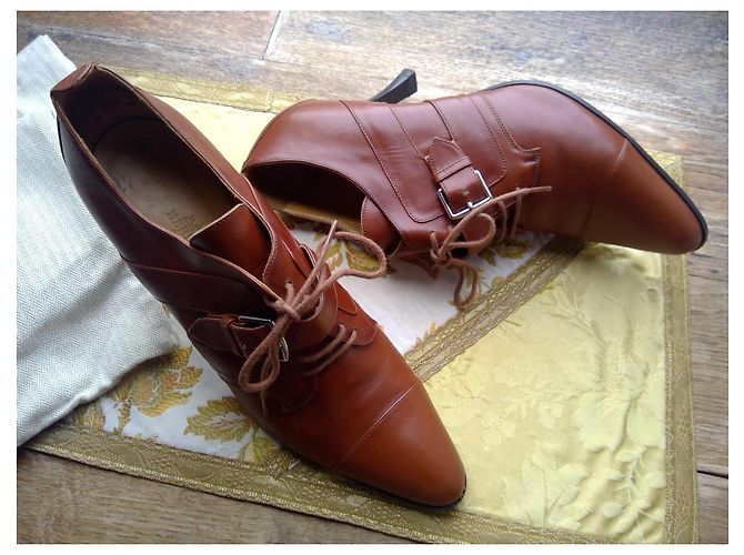 Hermès Braune Leder-Schnürstiefeletten - Ansicht 5