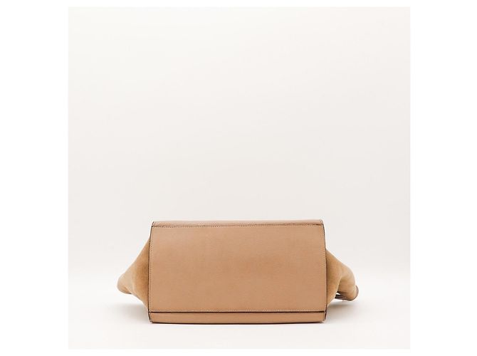 Trapèze Céline Celine Trapeze Borsa in pelle e camoscio beige - vista 5