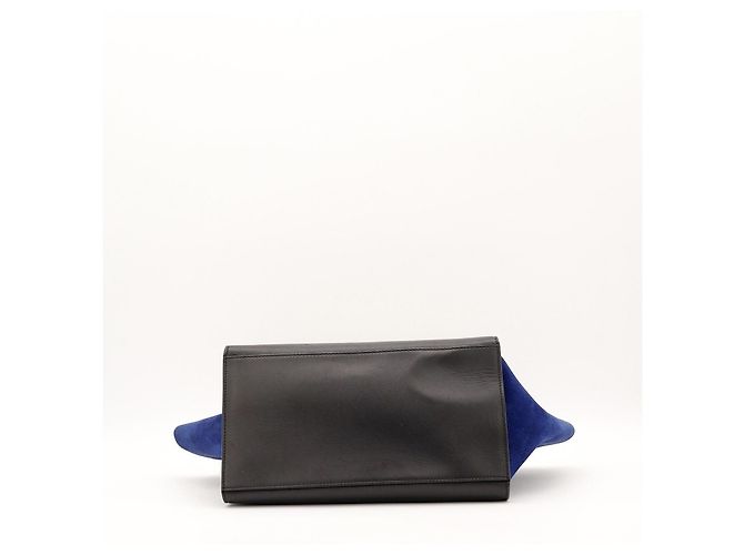 Trapèze Céline Celine Trapeze Mala em couro e camurça - vista 5