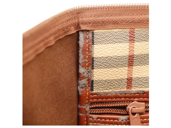 Borsa da viaggio Burberry Nova Check in pelle - vista 10