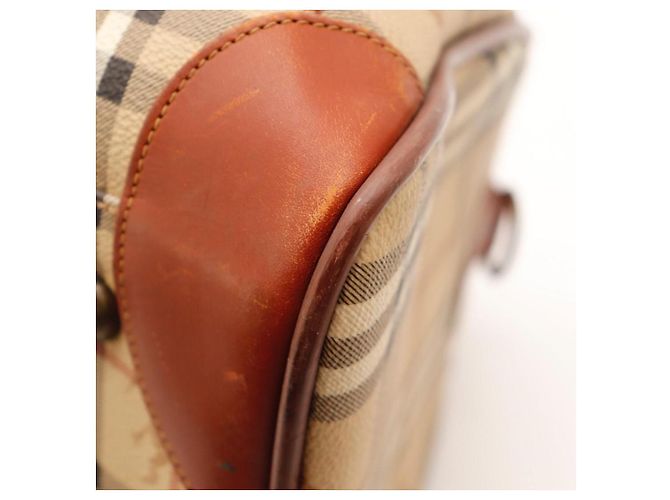 Borsa da viaggio Burberry Nova Check in pelle - vista 12