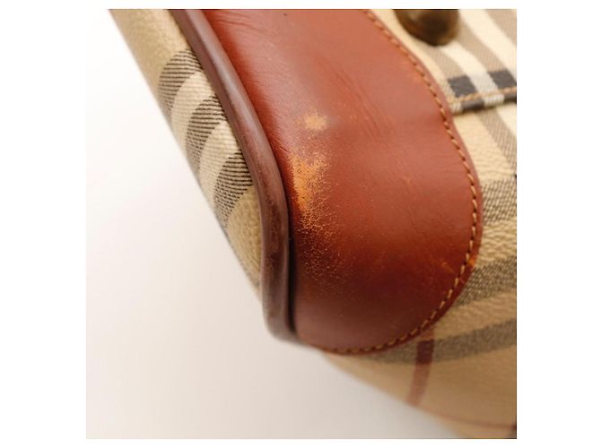 Borsa da viaggio Burberry Nova Check in pelle - vista 13