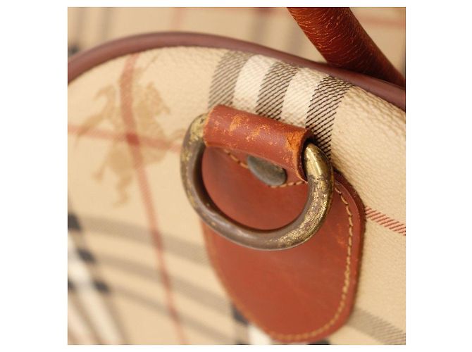 Borsa da viaggio Burberry Nova Check in pelle - vista 16