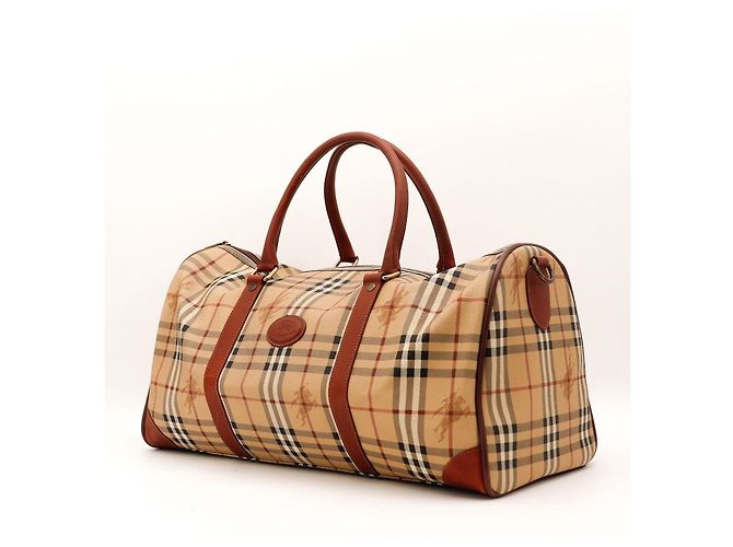 Borsa da viaggio Burberry Nova Check in pelle - vista 2