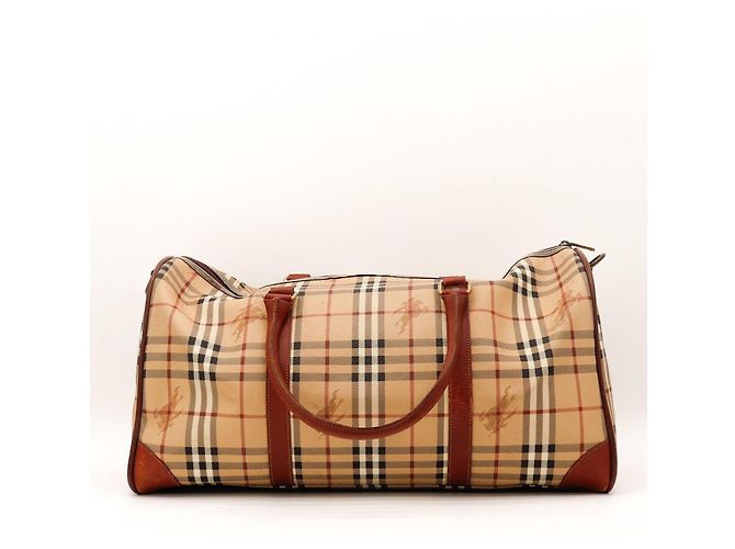 Borsa da viaggio Burberry Nova Check in pelle - vista 3