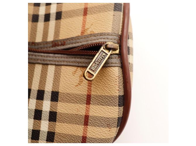 Borsa da viaggio Burberry Nova Check in pelle - vista 7