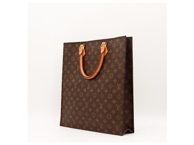 Louis Vuitton Borsa Shopping Monogram Pelle Marrone - vista 4