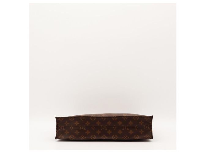 Louis Vuitton Borsa Shopping Monogram Pelle Marrone - vista 5