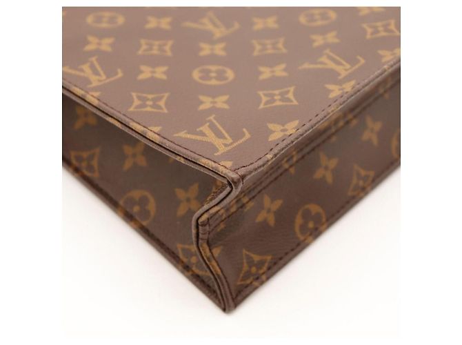 Louis Vuitton Borsa Shopping Monogram Pelle Marrone - vista 9