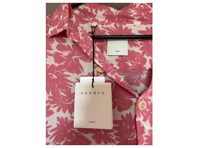 Camicia Sandro a Fiori Rosa - vista 3