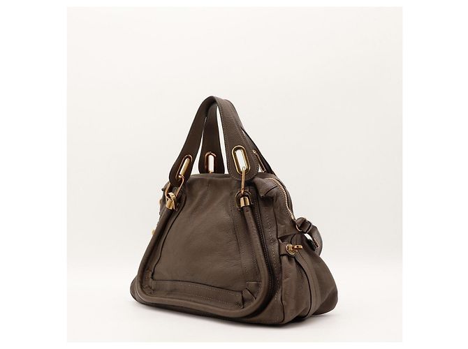 Chloé Paddington Borsa a mano in pelle marrone - vista 2