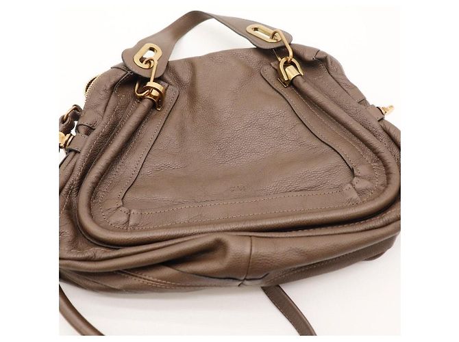 Chloé Paddington Borsa a mano in pelle marrone - vista 6